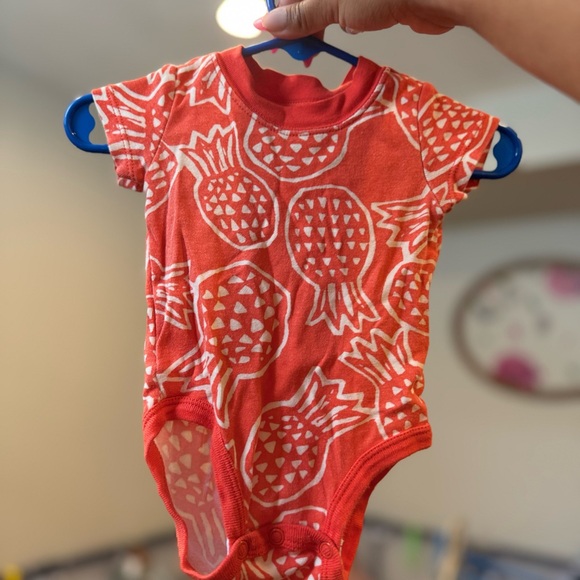 Red Pineapple Print Kids One Piece - Picture 1 of 4